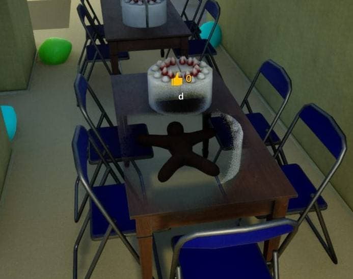 Cake table set hiding spot screenshot