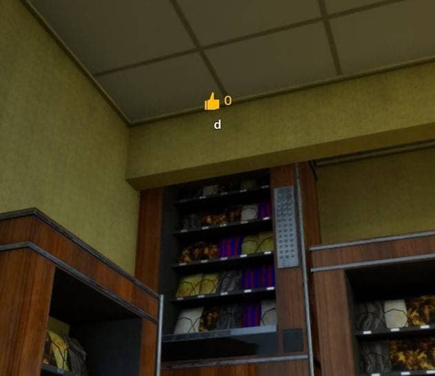 Dark bottle shelf hiding spot screenshot
