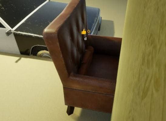 Leather armchair shadow hiding spot screenshot