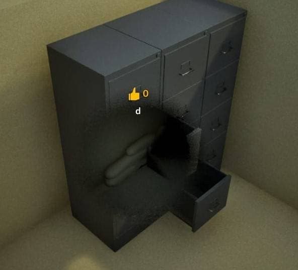 Metal locker side hiding spot screenshot