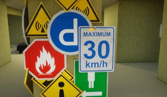 Speed sign edge hiding spot screenshot
