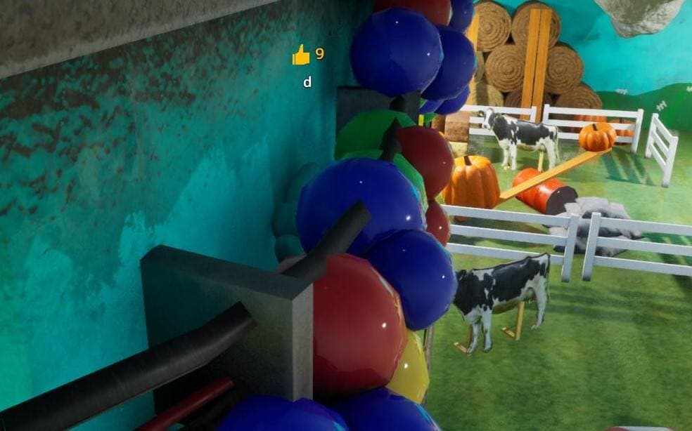 Cow and balloon props hiding spot screenshot