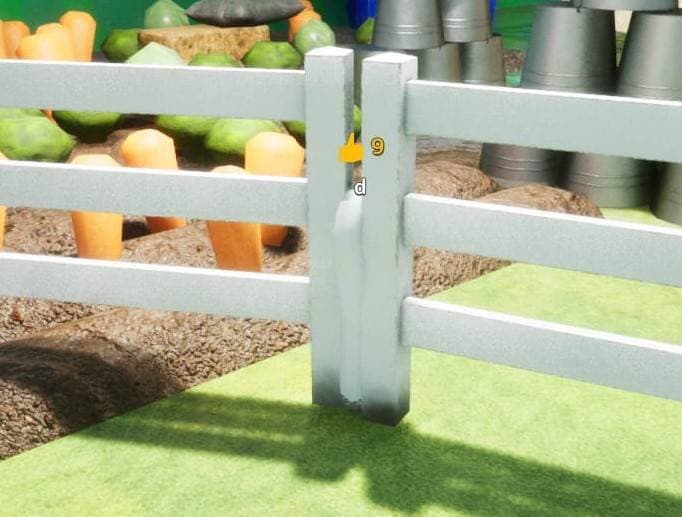 White fence rail hiding spot screenshot