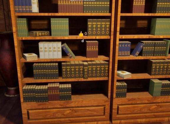 Bookcase row hiding spot in Meccha Chameleon