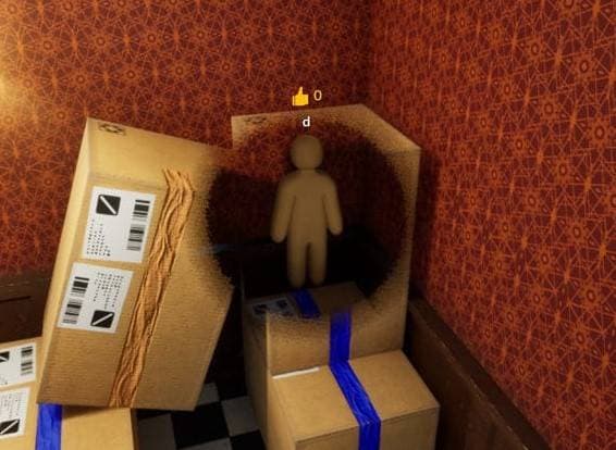 Cardboard stack hiding spot screenshot