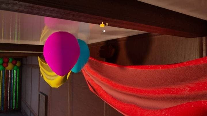 Ceiling balloons hiding spot screenshot