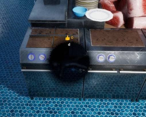 Dark cookware on counter hiding spot screenshot