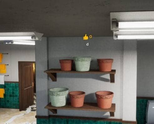 Flowerpot row hiding spot in Meccha Chameleon