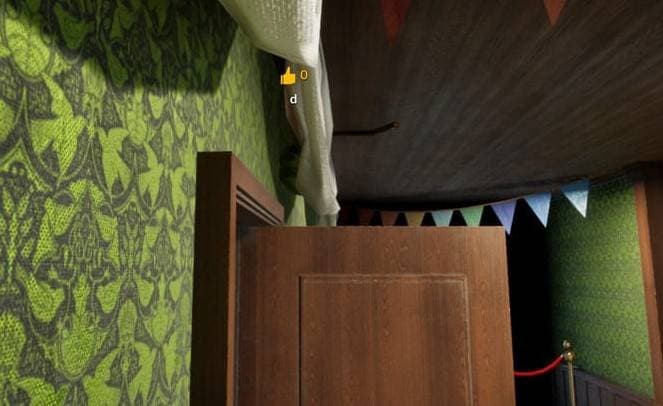 Green wall doorframe hiding spot screenshot