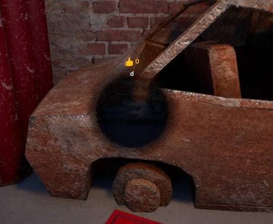 Rusty car prop hiding spot screenshot