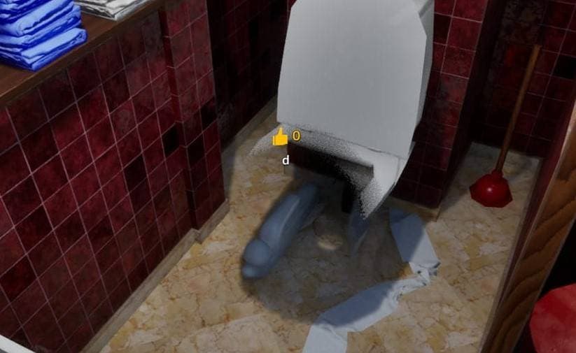 Toilet base hiding spot screenshot