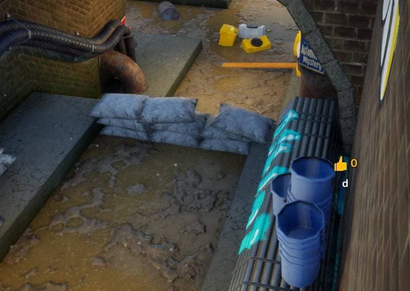 Blue barrel corner hiding spot screenshot