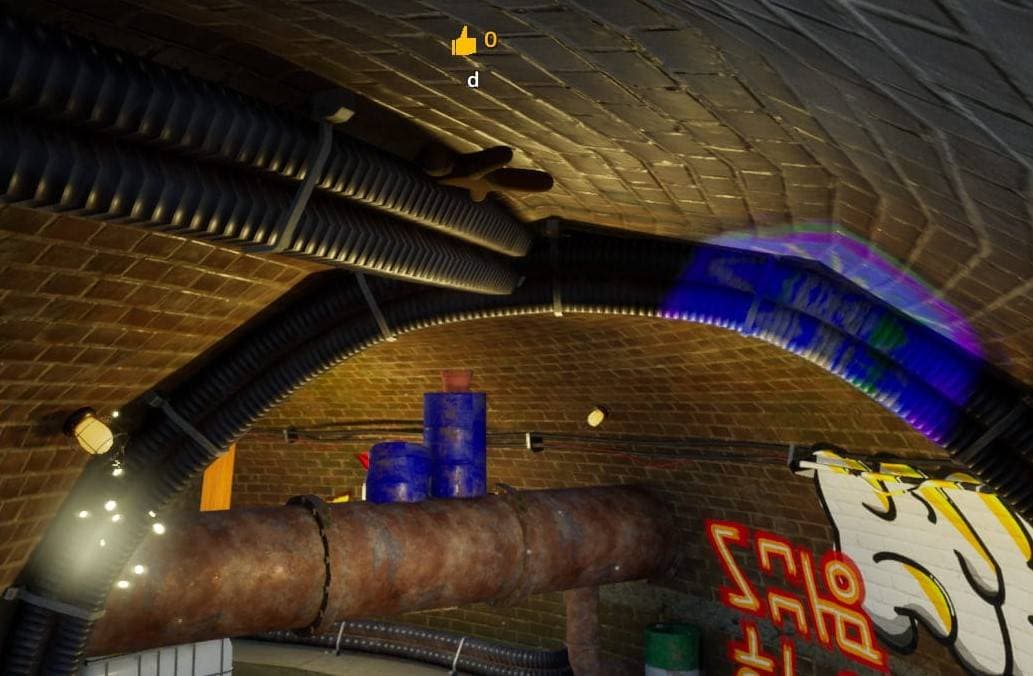 Rusty tunnel pipe hiding spot screenshot