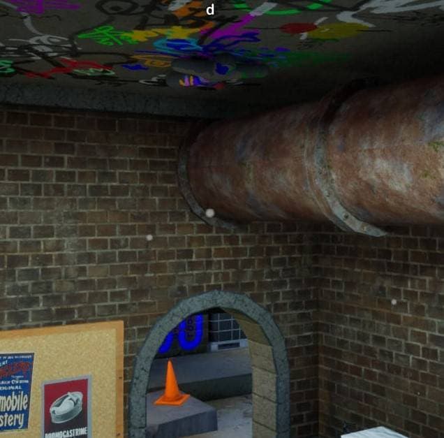High ceiling pipe hiding spot in Meccha Chameleon