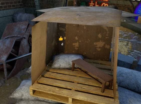 Wood pallet frame hiding spot screenshot